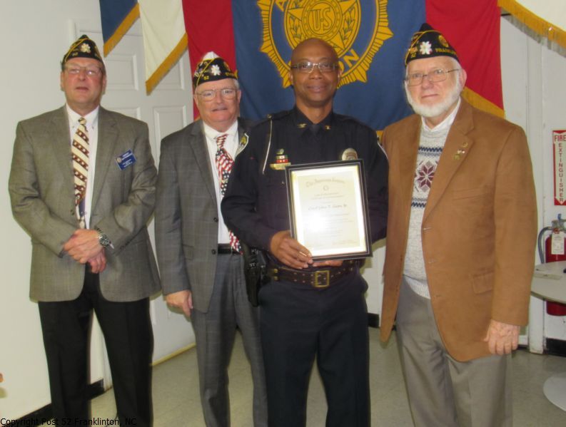 photo of Law Enforcement Certificate recipient