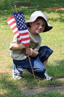 boy with flag