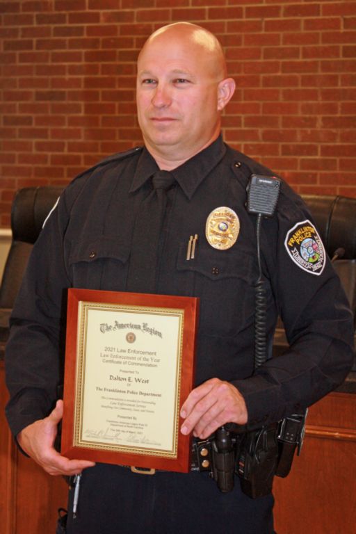 photo of Law Enforcement Certificate recipient