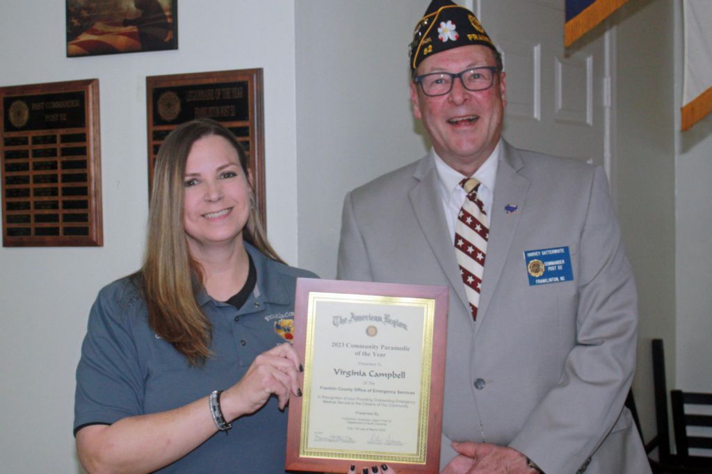 photo of EMS Certificate recipient